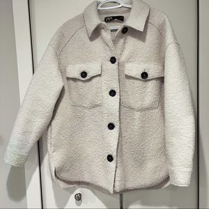 Zara oatmeal coloured shacket size M
